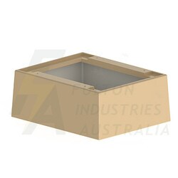 FB7RFB beige fibreglass pillar cabinet base with return flange